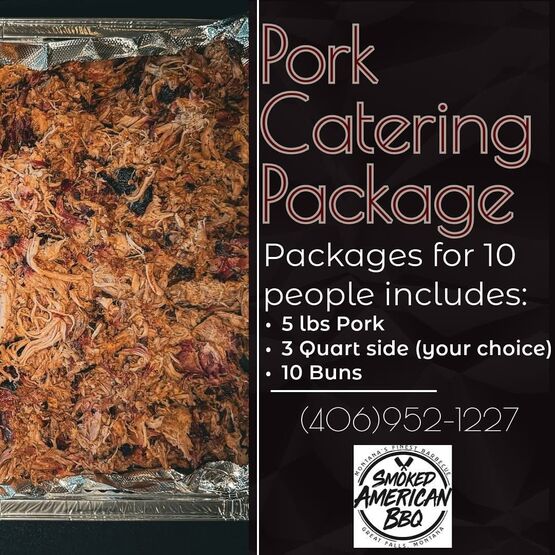 A tray of SMOKED.’s pulled pork, from its catering photography
